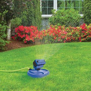 Aqua Joe AJ-OSPR20-SJB 20-Nozzle Max Coverage Adjustable Gear Driven Oscillating Sprinkler on Sled Base (Blue)