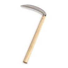 Load image into Gallery viewer, Nisaku NJP130 MIKADUKIGAMA Japanese Stainless Steel Grass Sickle, 7-Inch Blade
