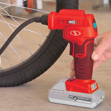 Load image into Gallery viewer, Sun Joe AIRJ24C-RED Portable Digital Cordless Air Compressor with Nozzle Adapters and Case | 24-Volt | 2.0-Ah (Red)

