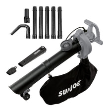 Load image into Gallery viewer, Sun Joe SBJ606E-GA-GRY-RM 4-in-1 Electric Blower | 250 MPH | 14 Amp | Vacuum | Mulcher | Gutter Cleaner (Gray) (Certified Refurbished)
