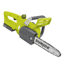 Load image into Gallery viewer, Sun Joe 20ViONLTE-CS10 20-Volt iON Cordless Chainsaw Kit | 10-Inch | W/ 2.0-Ah Battery and Charger
