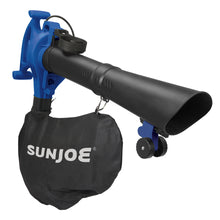 Load image into Gallery viewer, Sun Joe SBJ605E-SJB-RM 3-in-1 Electric Blower | 250 MPH | 14 Amp | Vacuum | Mulcher (Blue, Certified Refurbished)
