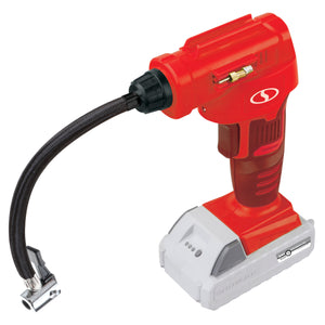 Sun Joe 24V-AJC-LTE-RED 24-Volt iON+ Cordless Portable Air Compressor Kit | W/ 2.0-Ah Battery, Charger, Storage Bag, and Nozzle Adapters (Red)