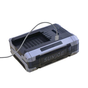 Snow Joe + Sun Joe iON100V-2.5AMP Lithium-iON Battery | 100-Volt | 2.5-Ah | USB Port for Advanced Smart Phone Charging