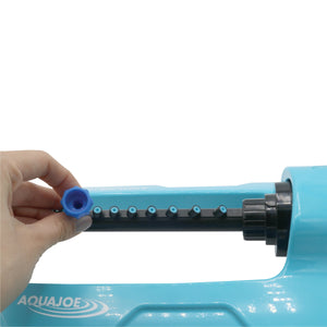 Aqua Joe SJI-OMS20 Indestructible Jumbo Metal Base Oscillating Sprinkler | 4,400 Sq Ft Coverage