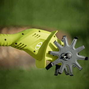 Sun Joe 24V-TLR-SJG 24-Volt iON+ Cordless Garden Tiller + Cultivator Kit | W/ 2.0-Ah Battery and Charger