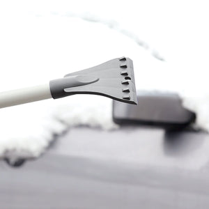 Snow Joe SJBLZD-JMB2-GRY 2-Pack Jumbo Telescoping Snow Broom + Ice Scraper, Blue/Gray