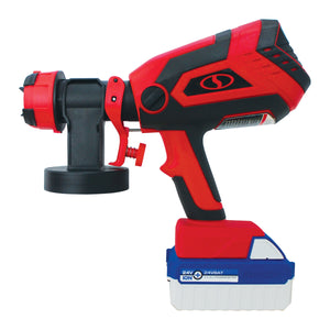Sun Joe 24V-PS1-RED 24-Volt iON+ Cordless HVLP Handheld Paint Sprayer Kit | 4.0-Ah | W/ 2.0-Ah Battery, Charger, and Included Accessories