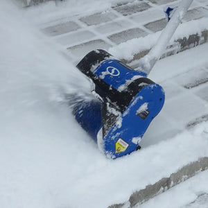 Snow Joe 24V-SS10-XR-SJB-RM 24-Volt iON+ Extended Run Time Cordless Snow Shovel Kit | 10-inch | W/ 5.0-Ah Battery and Charger (Blue) (Certified Refurbished)