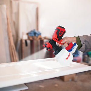 Sun Joe 24V-PS1-RED 24-Volt iON+ Cordless HVLP Handheld Paint Sprayer Kit | 4.0-Ah | W/ 2.0-Ah Battery, Charger, and Included Accessories