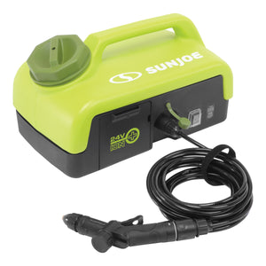Sun Joe 24V iON+ Cordless Go-Anywhere Portable Sink/Shower Spray Washer Kit | 2.5 Gal | w/ 2.0Ah Battery + Charger